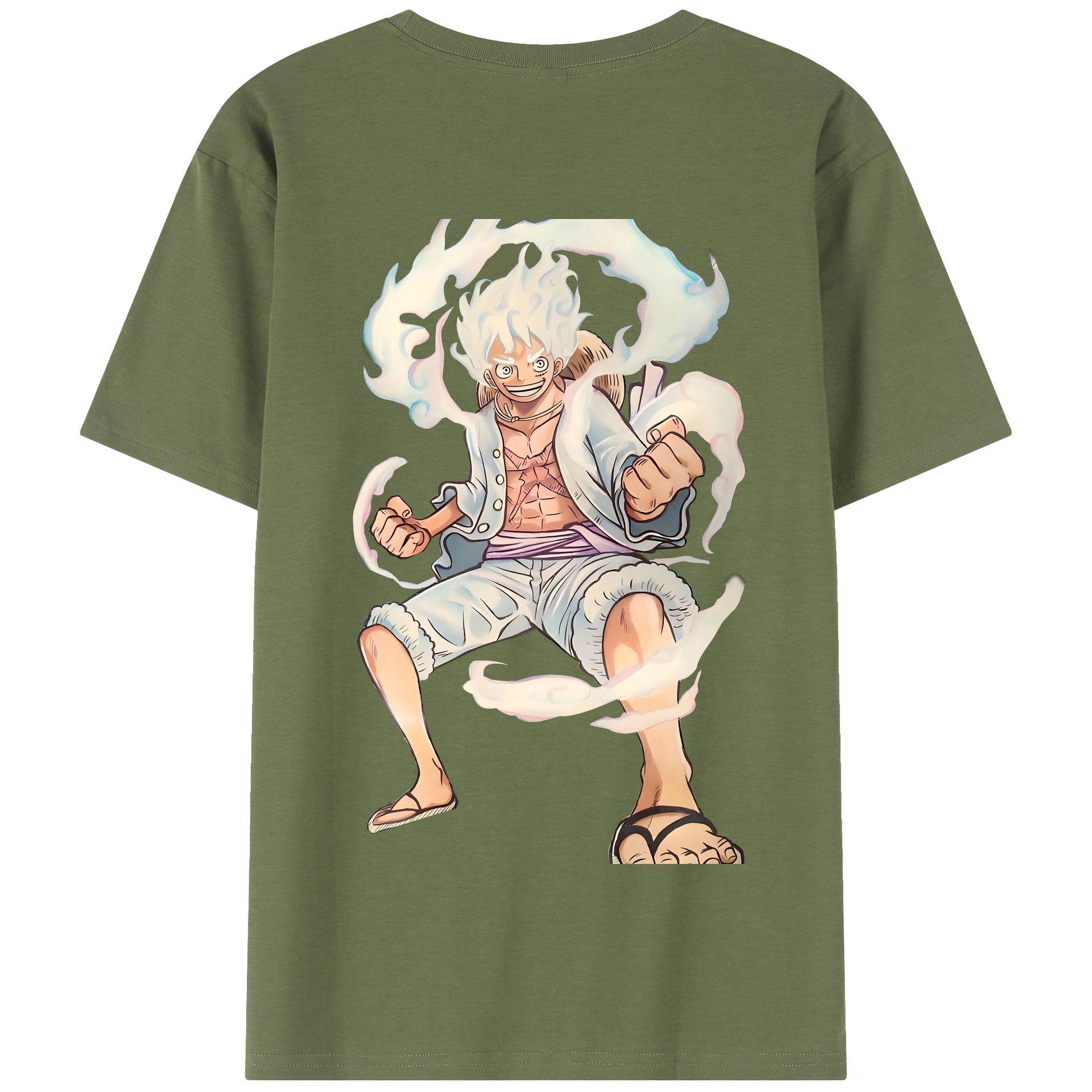 ワンピース モンキー・D・ルフィ ONE PIECE Monkey D. Luffy 綿100％半袖Tシャツ（背面プリント）